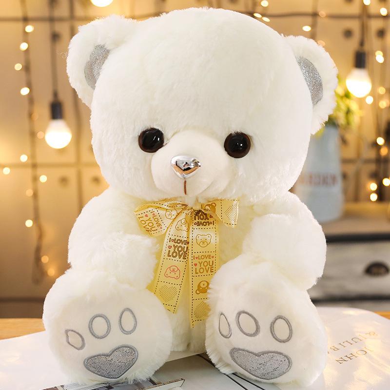 Pink Girly Heart Bear Plush Toy - Soft, Cute Teddy Bear Rag Doll Gift for Girls' Birthdays