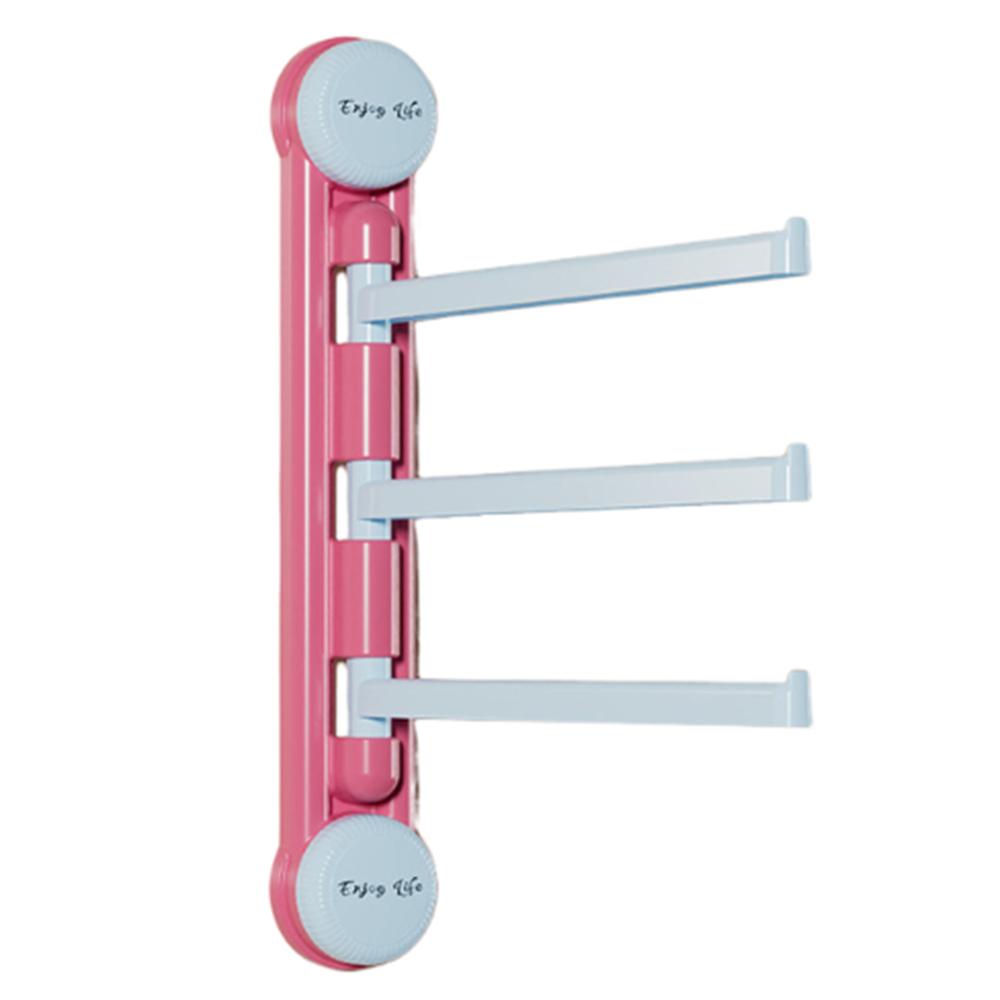 Drain Rotating Towel Bar Waterproof Bathroom Towel Pole Punch-free Suction Cup Towel Rack  Home