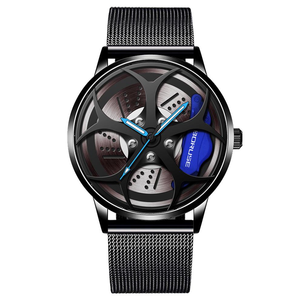 Fashion Business Ceas Bărbați Ceas Contour Ceas Bărbătesc cu curea din plasă din oțel inoxidabil Ceas cu quartz Ceas sport