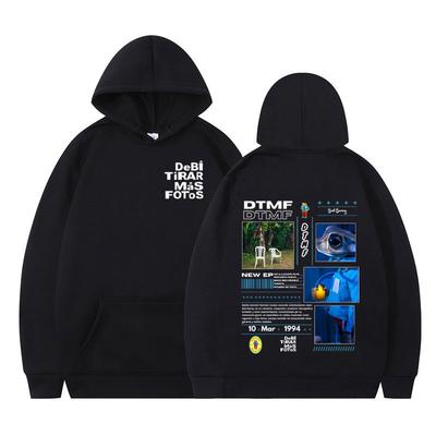 DTMF Debí Tirar Más Fotos Rapper Bad Bunny 2025 Album Hoodie Men Women Winter Pullover Oversized Casual Hooded Sweatshirts Tops