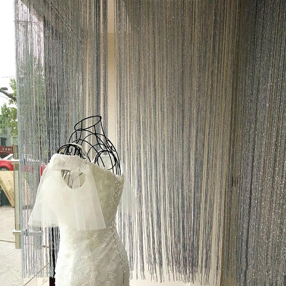 Straight Line Straight Line Curtains 100cm*200cm Tassel Curtains Wedding Decoration