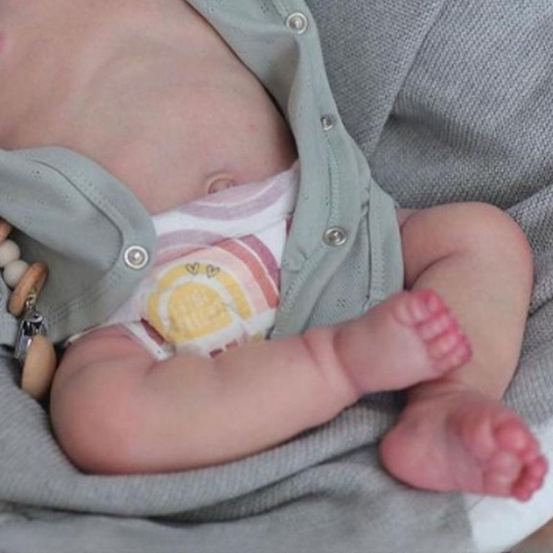 Lifelike 19'' 49 Cm Full Vinyl Body Reborn Baby Doll LOULOU Real Life Sleeping Newborn Babies Doll for Boy and Girl Children Accompany Play House Toys