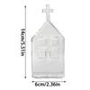 Nordic Style Houses Transparent Vases Container Bottle Plant Arrangement Glass Table Flower Pot Desktop Decor