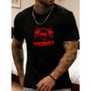 Men's THE PRODIGY Graphic T-Shirt Beige Crewneck Tee with Bold Red Text Lightweight Breathable Shirt for Everyday & Formal Outfits All-Season