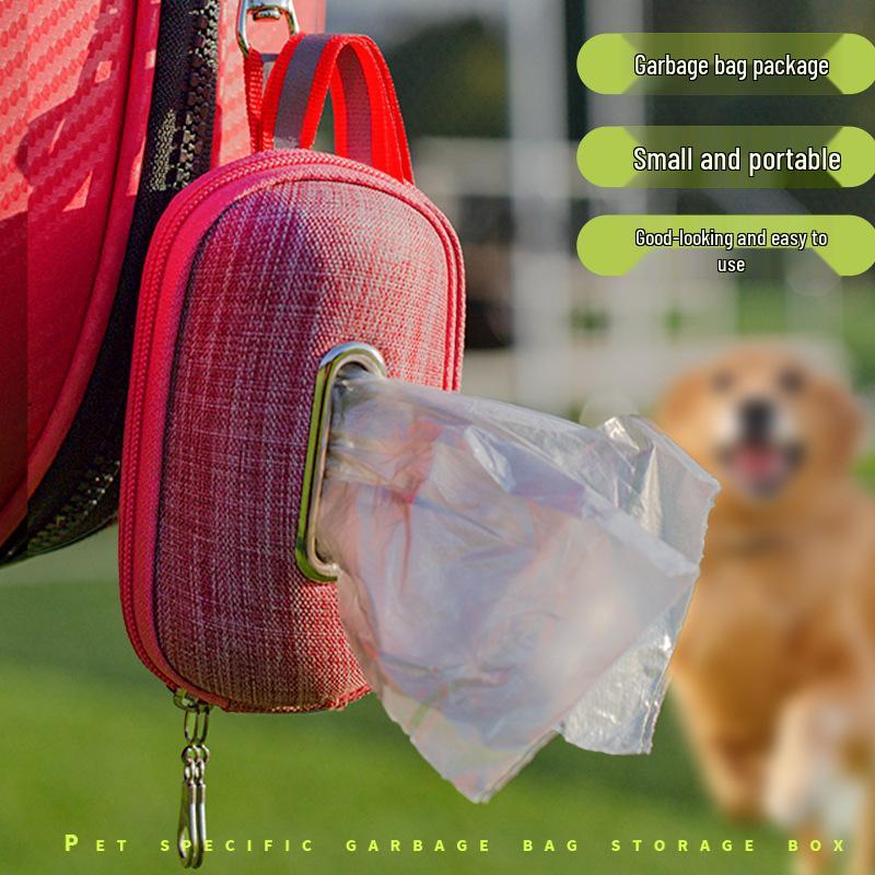Portable Dog Poop Bag Dispenser with Hook for Walking