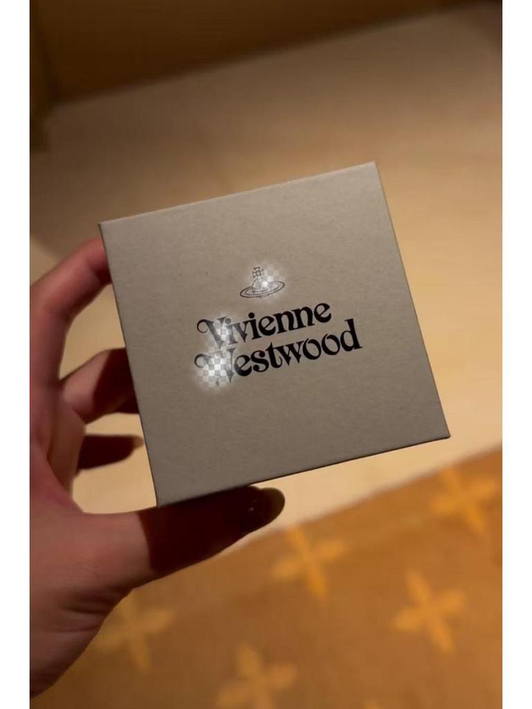 Westwood Saturn Choker Necklace: High Version, Medium Size, Women's 10MM Beads, Logo Clasp.