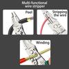 8.5inch Multifunctional Electrician Wire Stripper Crimper Tool Suitable for Peeling Networking Cabling Wire Stripper