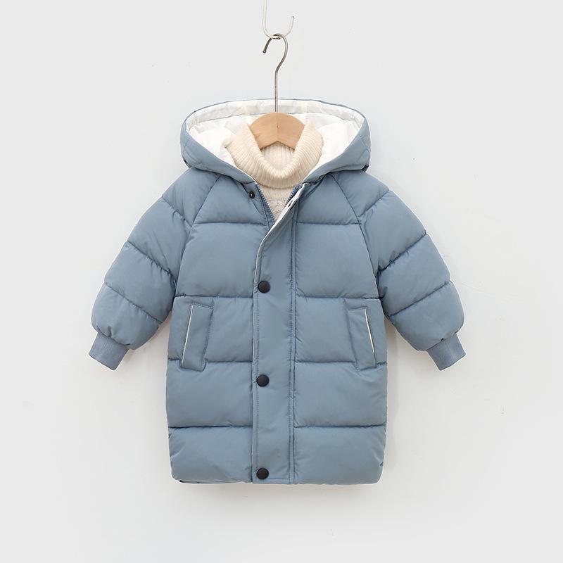 Kids' Winter Thickened Mid-Length Cotton Coat - Boys & Girls Down Jacket for Medium & Large Children