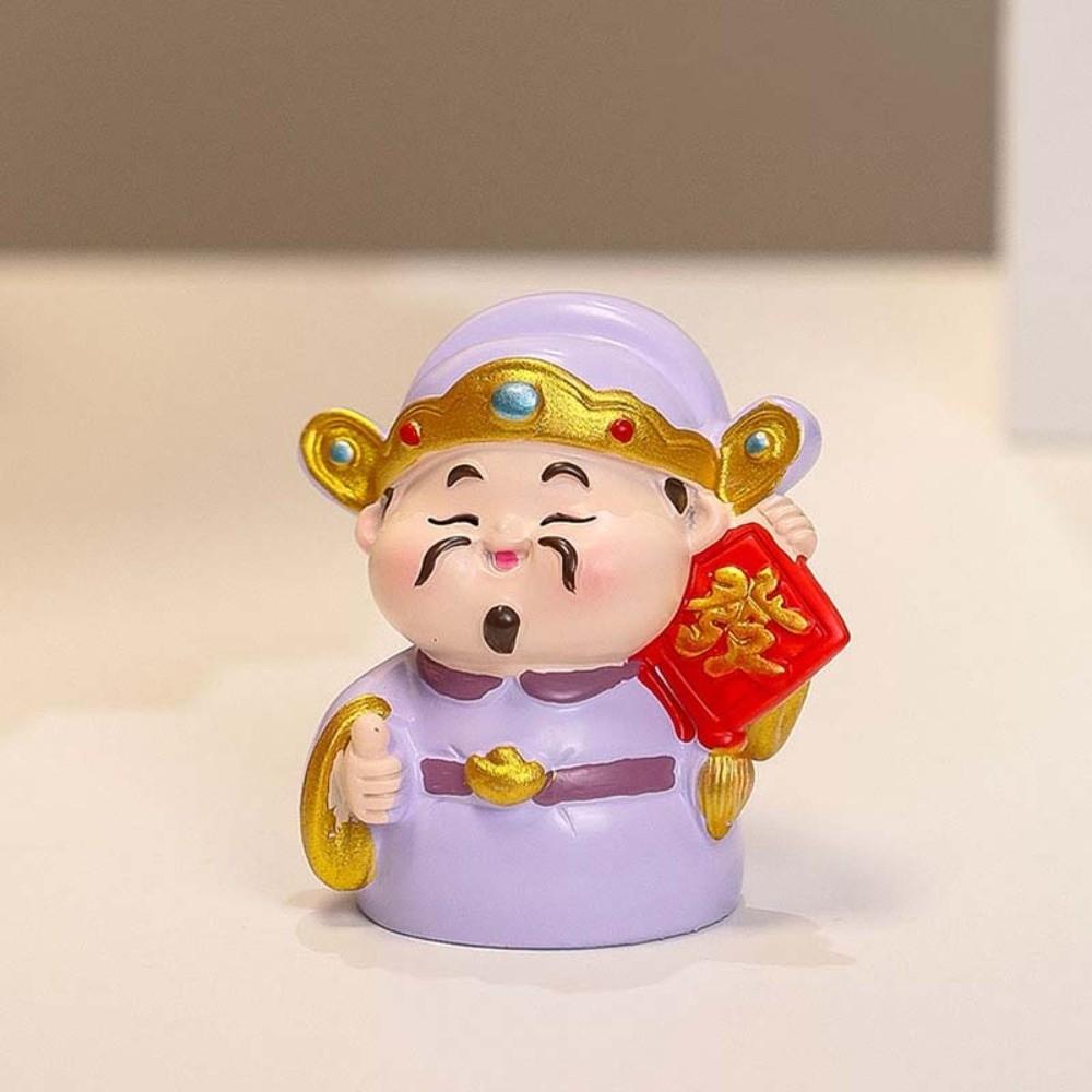 Resin Chinese Wealth God Ornament Guanyin Chinese God Chinese New Year Figurines Tathagata Maitreya New Year Mascot Doll