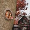 Resin Squirrel Ornament Weatherproof Resin Squirrel Figurine Tree Face for Outdoor Yard Garden Decoration Statue