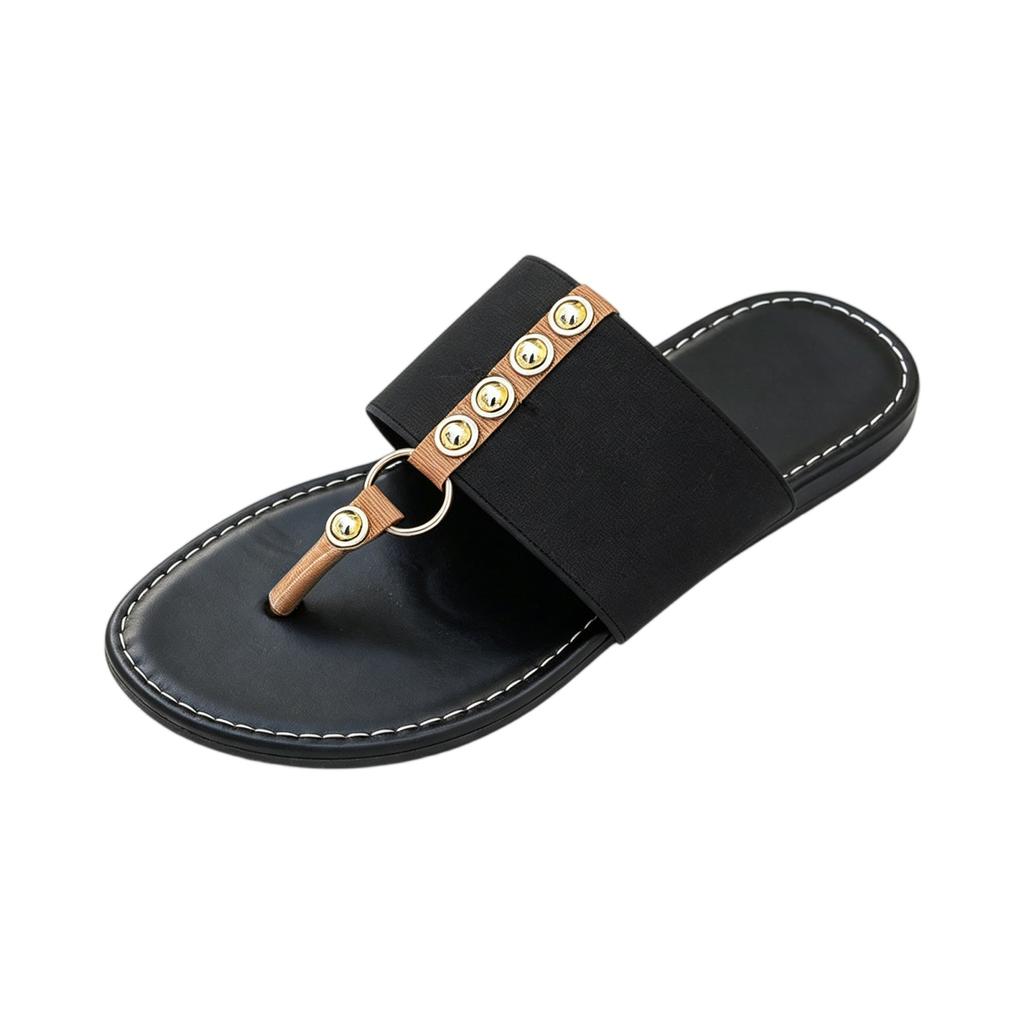 Summer women's fashionable flat bottomed sandals with clipped toes