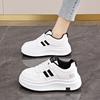 Thick-soled Little White Shoes Women's New Spring and Autumn Students Leather Soft-soled Sports with Skirts Casual Board Shoes