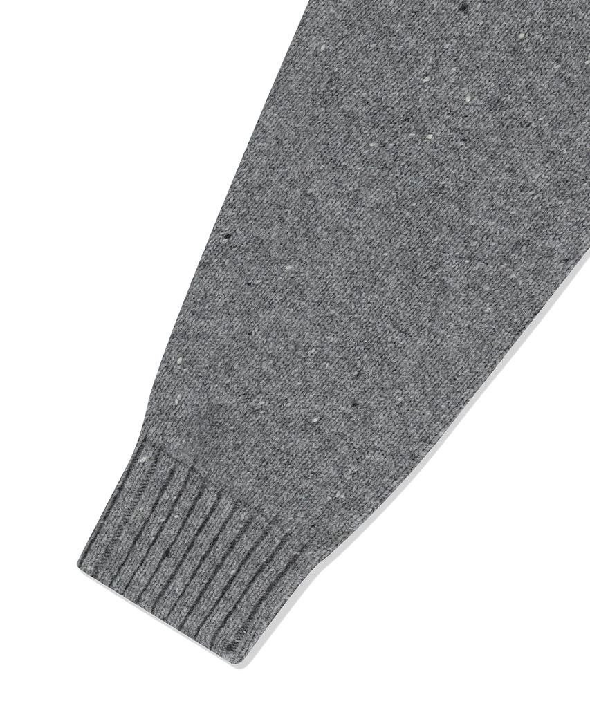 MAHAGRID Basic Logo Nep Knit Sweater Gray(Mg2Efmk605A)