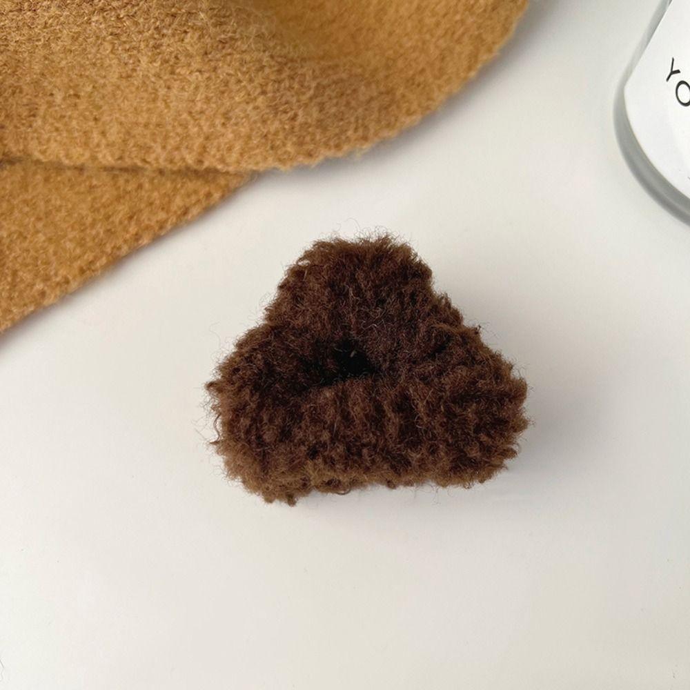Lambhair Small Bear Ear Hair Claw Small Size Mini Cat Ear Hairgrip Plush Cat Ear Hair Clip  Daily