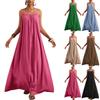Women's Dress Casual Flowy Dresses R-neck Vocation Boho Beach Sundress