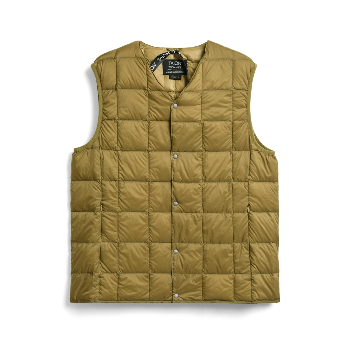 

Внутренний пуховик на пуговицах Внутренний пуховый жилет M Бежевый [Официальный TAION] [Официальный] Мужской V-образный вырез (TAION-001) бежевый