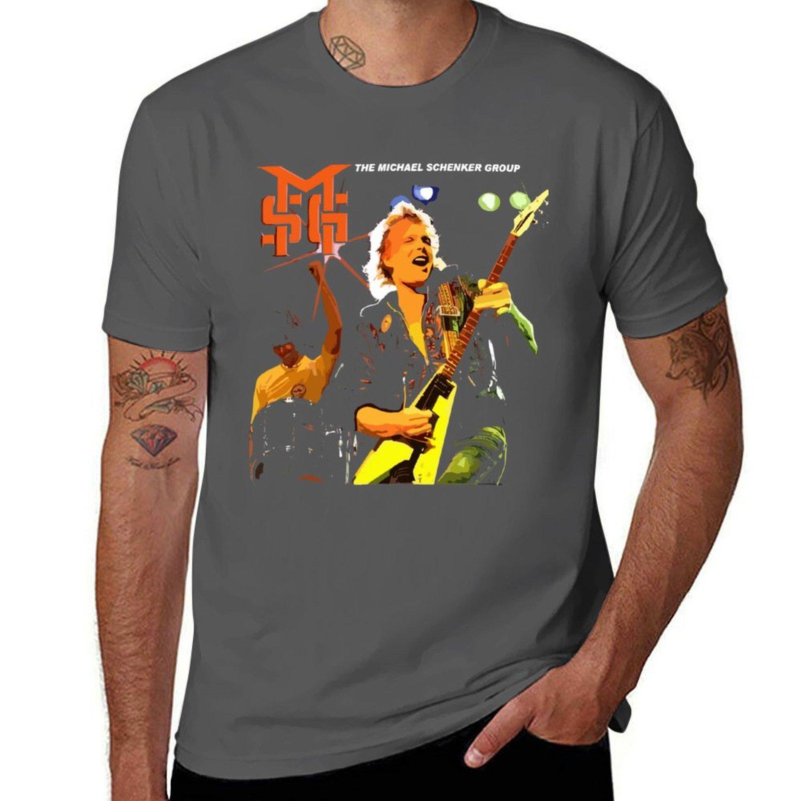 

Michael schenker group music T-Shirt street wear graphic tee shirt tops mens cotton t shirts 2XL
