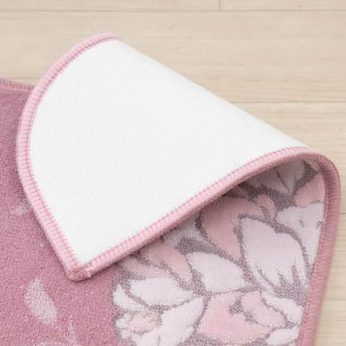Senko DECORMUSEE Precious Langer Toilettenvorleger, ca.. 80 x 60 cm, Rosa, Elegant, 30277