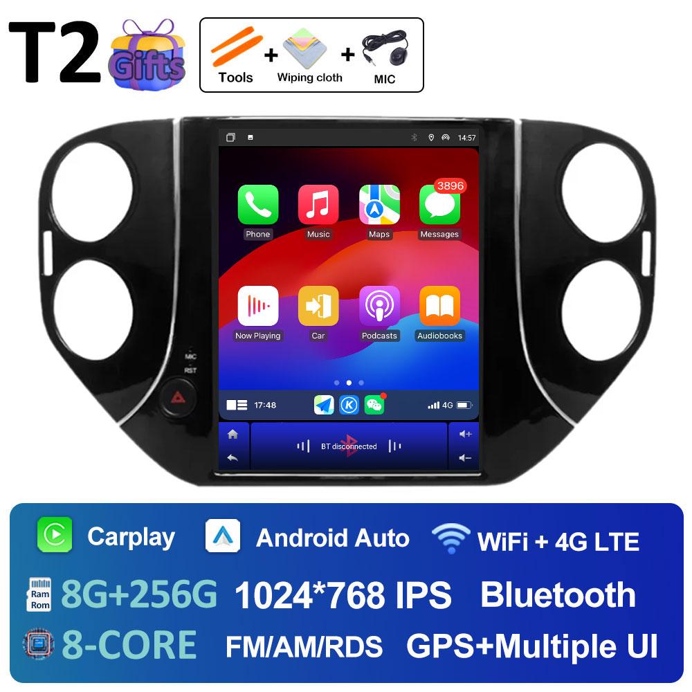 Sistem Inteligent Pentru Volkswagen Tiguan 1 NF 2007 2008 2009 2010 2011 - 2016 Android Auto Wireless Carplay Ventilator de Răcire Fără 2 din