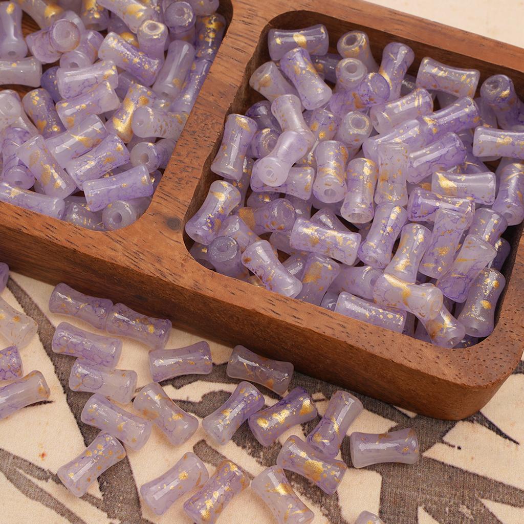 Glass Halo Staining Sprinkles Bamboo Beads Ancient Style Loose Beads Handmade Diy Hand Beaded Beads Accessories Glaze Imitation Jade Beads Materials