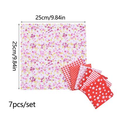 7 teile/satz Baumwolle Stoff DIY Handgemachten Material Nähen Handwerk Tuch Zubehör