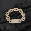 16MM Iced Out CZ Coffee Bean Bracelet Zirconia Trendy Women Man Rapper Jewelry New Designer Cuban Link Bracelet