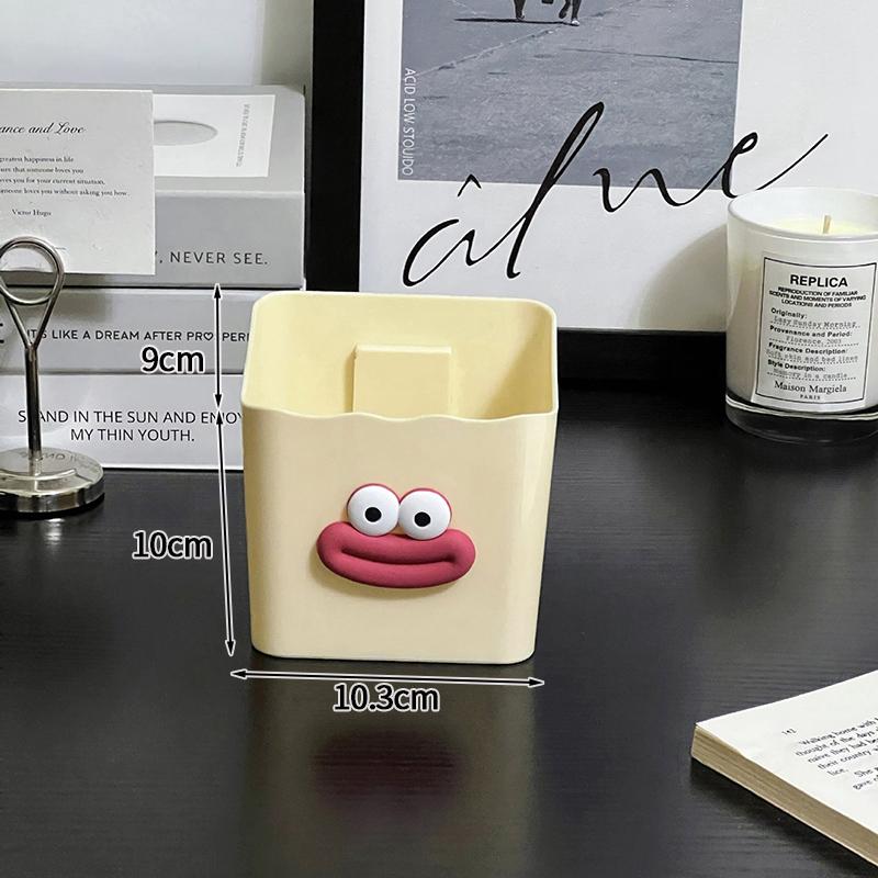 DIY Desktop Pen Holders Container Cute Stationery Organizer Cosmetic Brush Storage Box Makeup Tool Rack Office Pen Stand Utensil