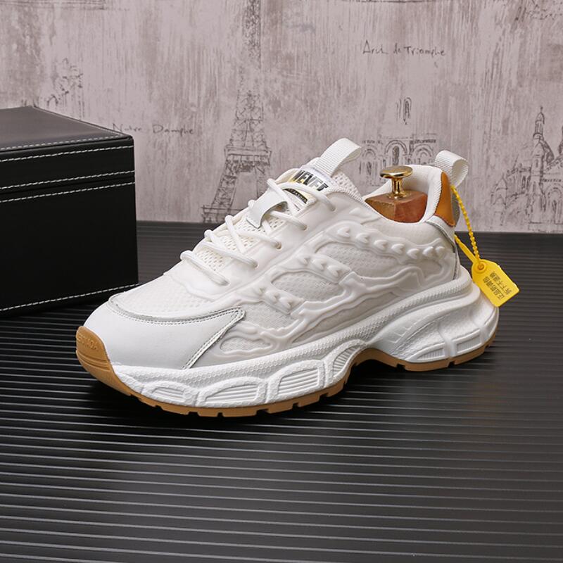 Fashion new Summer new mesh breathable small white shoes Korean version thick sole fashion casual sports shoes men Zapatillas Hombre a14