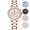 Women's Watch Waterproof Popular Rose Gold Quartz Analog Fashion Business Wristwatch Lightweight Pink Gold White Mother-of-Pearl Dial, Olevs