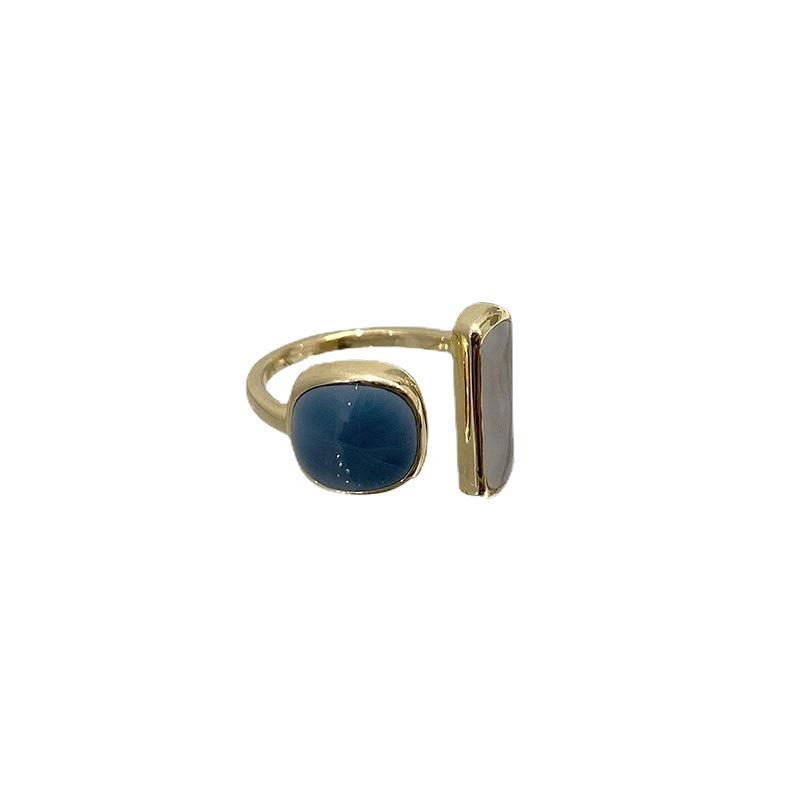 Colorful Glaze Retro Adjustable Korean-Japanese Ring - Trendy Hip Hop Index Finger Accessory for Women