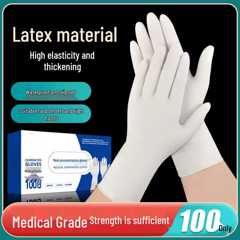 HUIHUADU Disposable Thickened Medical Latex Gloves
