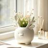 Office Desk Accessory 3D Printed Reindeer Succulents Planter Pot for Indoor Plants, Decorative Desktop Plant Organizer, Christmas Table Ornament,