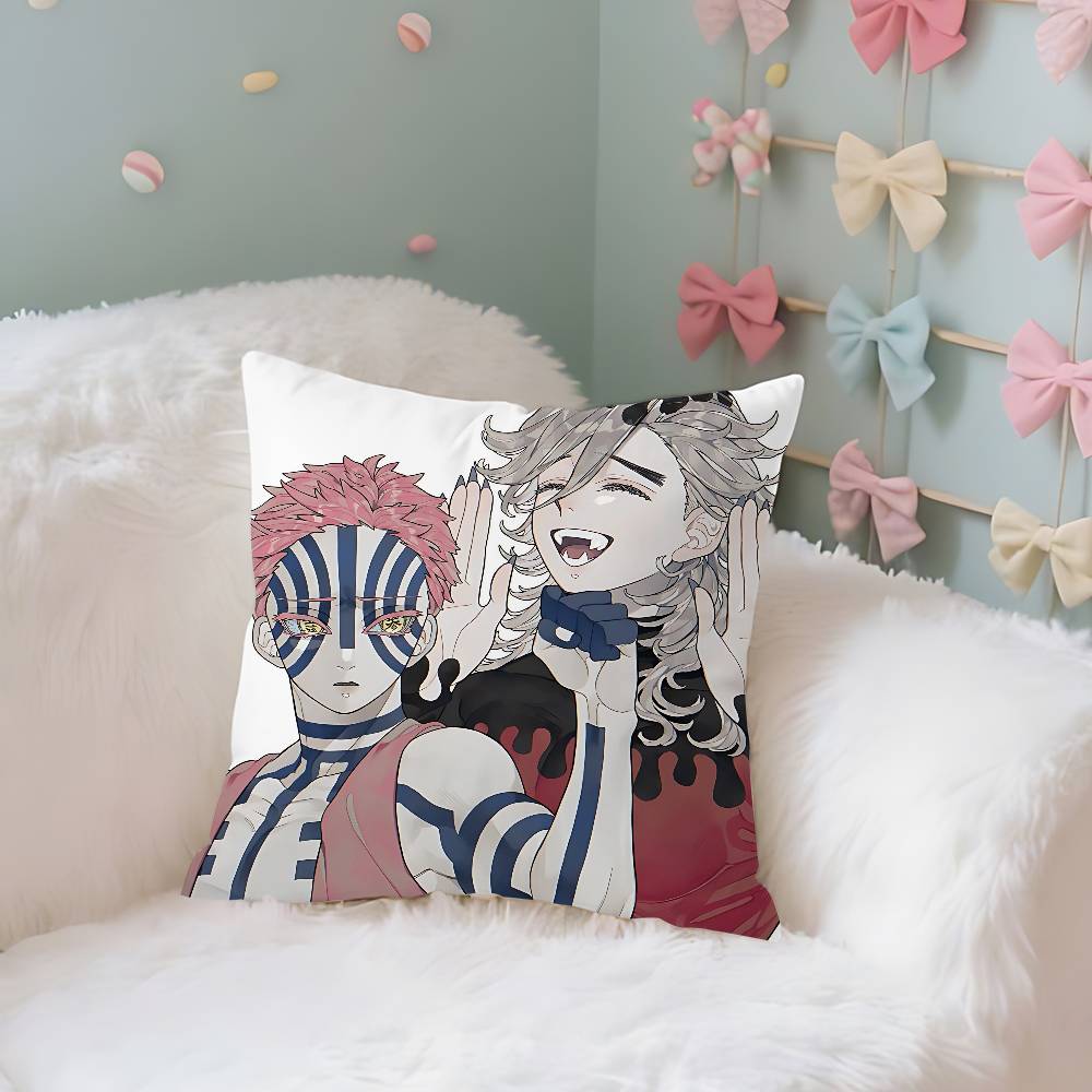 Anime DDemon Slayer AAkazaS Cute Case Plush Fabric Soft Pillowcase Double Sided Print Cushion Cover Household Gifts