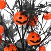 Läskiga Ins-stil Halloweenpumpor Lönnlöv Trädprydnader för Hemmafester
