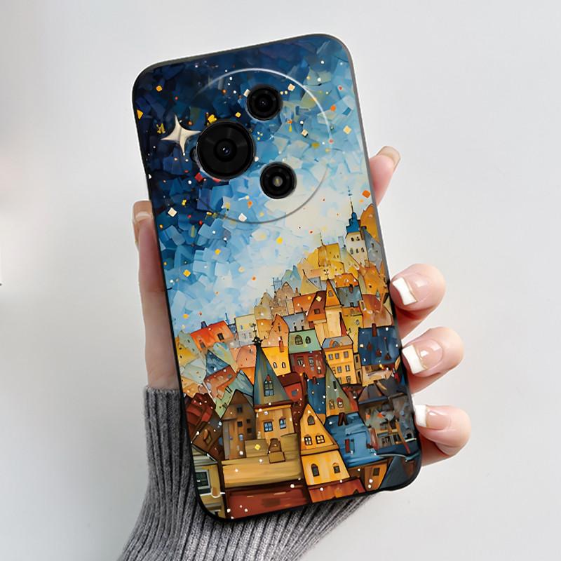 Casing For TCL 60 SE 605 / TCL 60 / TCL 60R 5G Phone Case Aesthetic Cute Cat Astronaut Soft Silicone Black Protective Back Cover
