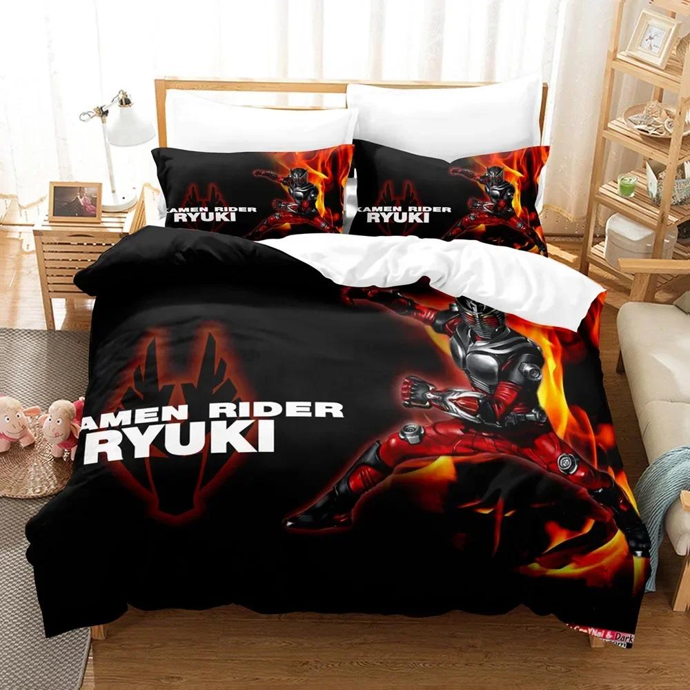 Luxury New 3D Print Kamen Rider Bedding Set Duvet Cover Pillowcase comfortable Bedding Set King Size Bedding Sets Home Textile