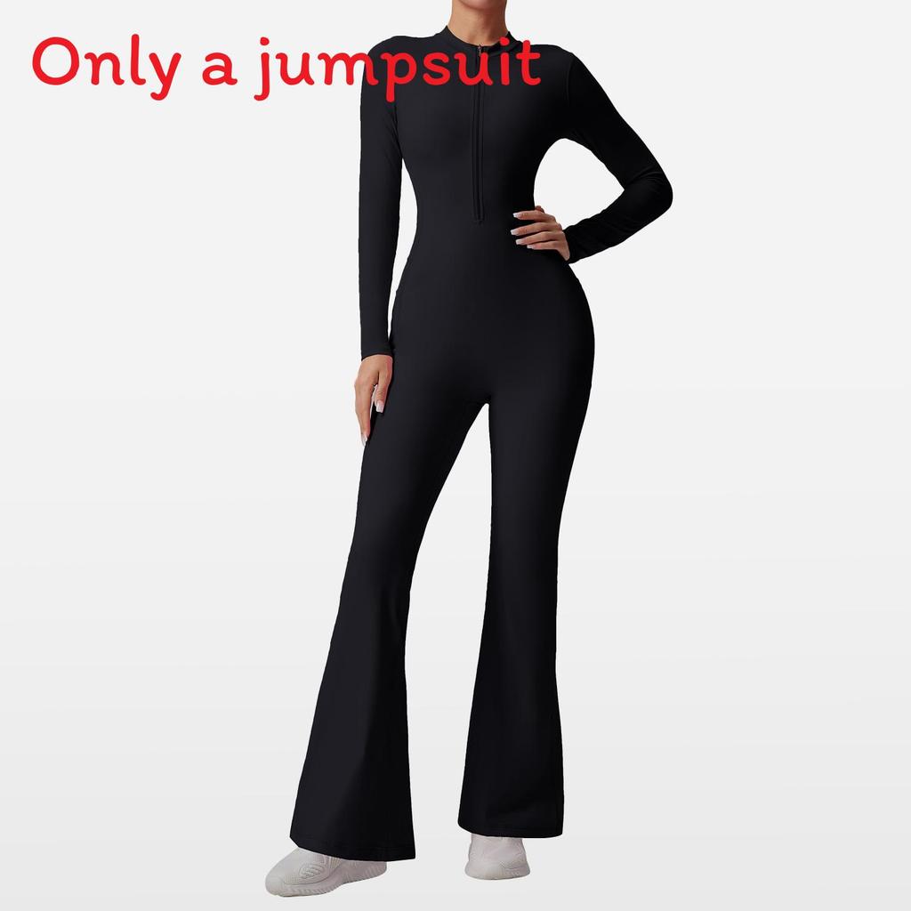 Yoga Jumpsuit With Moisturewicking Fabric Long Sleeve For Fitness And Workout