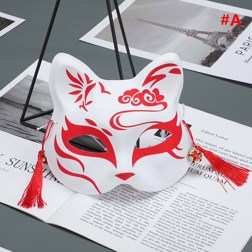 Plastic Japanese Anime Headwear Cat Mask Cosplay Mask Party Props Demon Slayer Party Mask Props