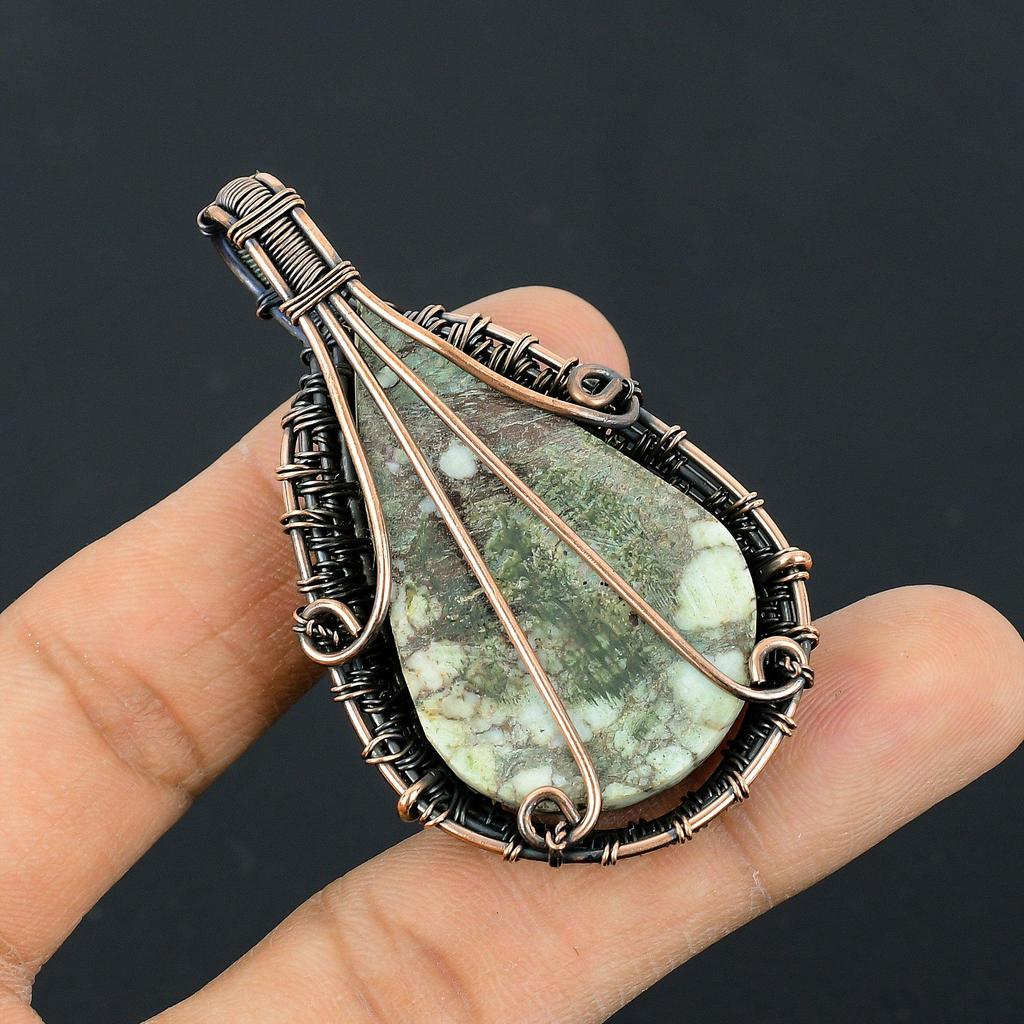Wild Horse Pendant Gemstone Jewelry, 999 Copper Wire Wrapped Handmade Pendant, Latest Design Jewelry