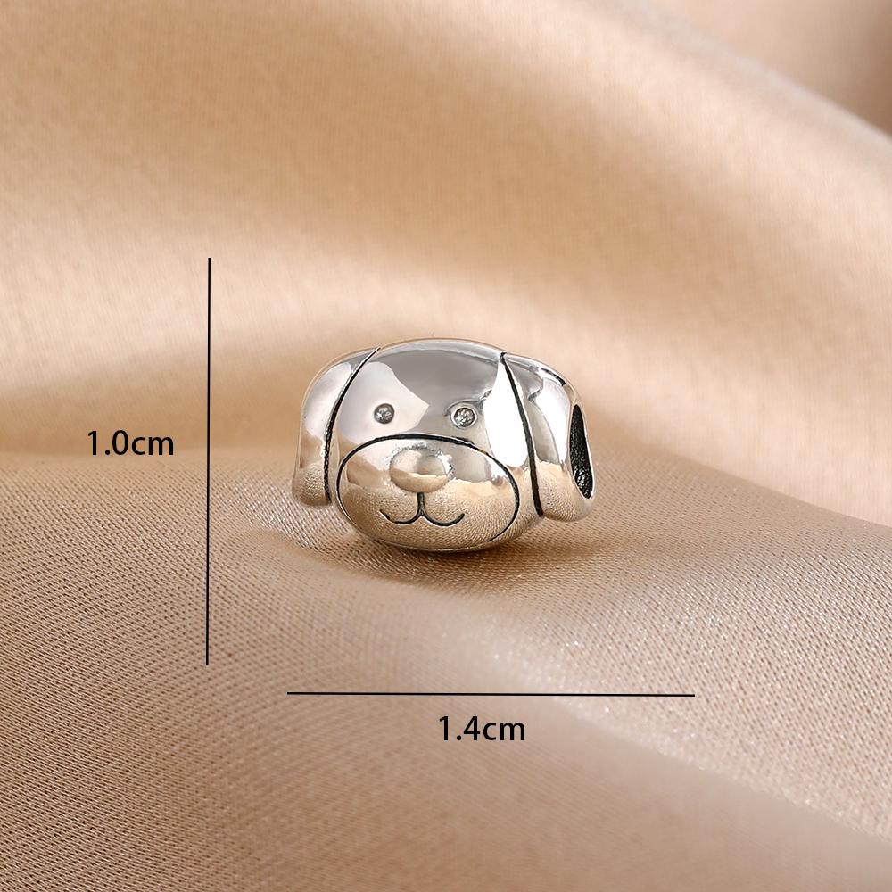 New 925 Silver Puppy Panda Bee Hedgehog Pendant, Suitable for European Bracelet DIY Exquisite Jewelry