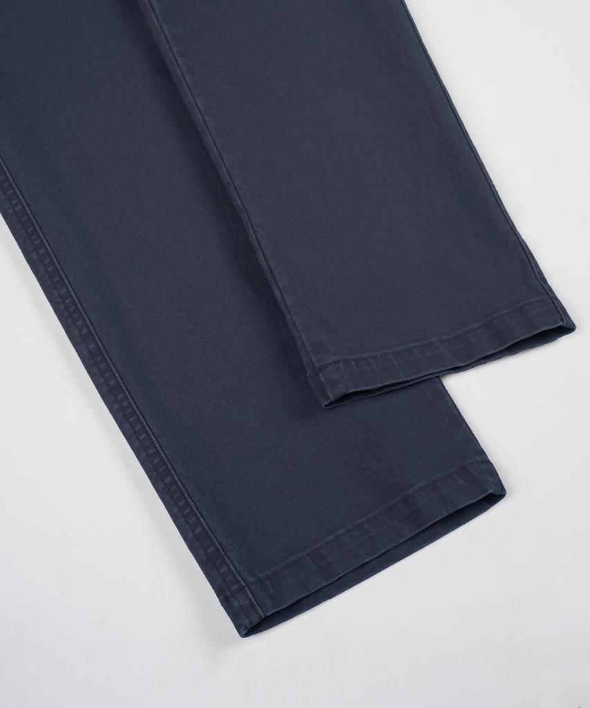 BIRBANTE Garment-Washed Spandex Chino Pants - Dark Navy
