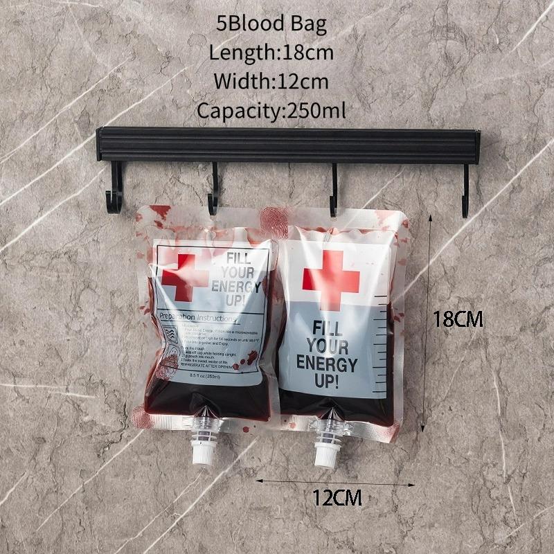 

Halloween Blood Bag Set Creative Cocktail Cups Edible Blood Bag Juice Bags Drink Decoration Bags Party Halloween Tools