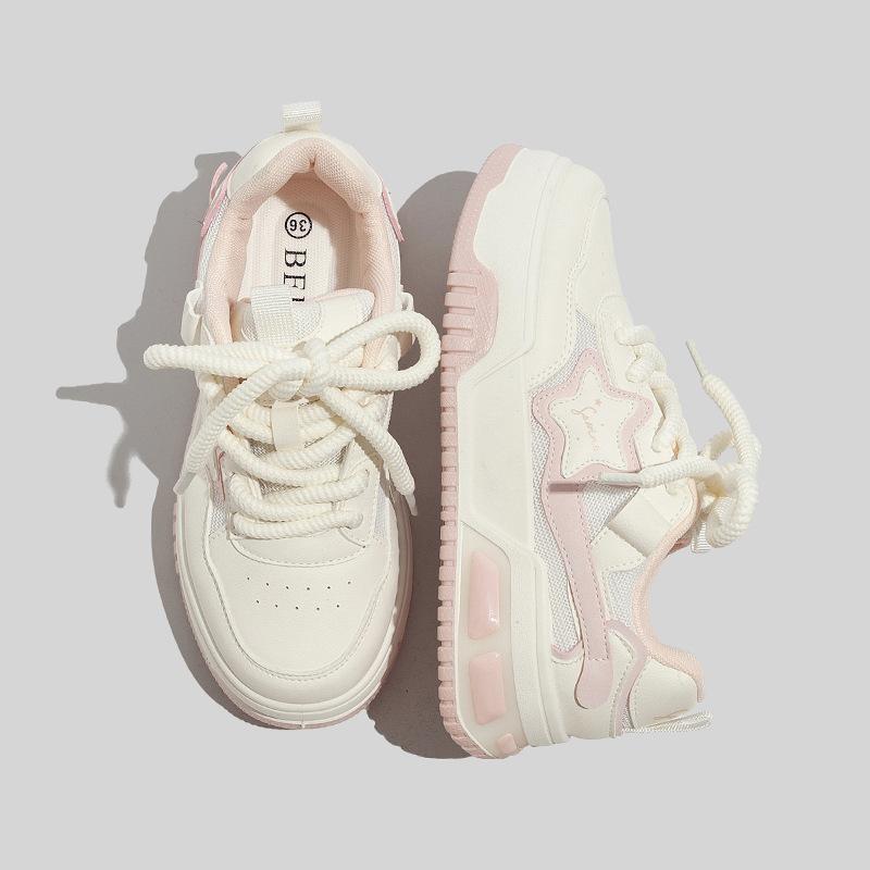 Beier Xingxing Plateauschuhe Großhandel atmungsaktives Netz Koreanische Version Plateau weiße Schuhe B1206