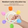 Rattle Teether Silicone Food Grade Baby 2-in-1 Hand Rattle -eating Hand Soothing Six-finger Teether Toy