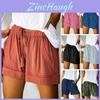 Stilvolle Damen Locker Mini Kordelzugshorts Mit Taschen Für Lässigen Komfort