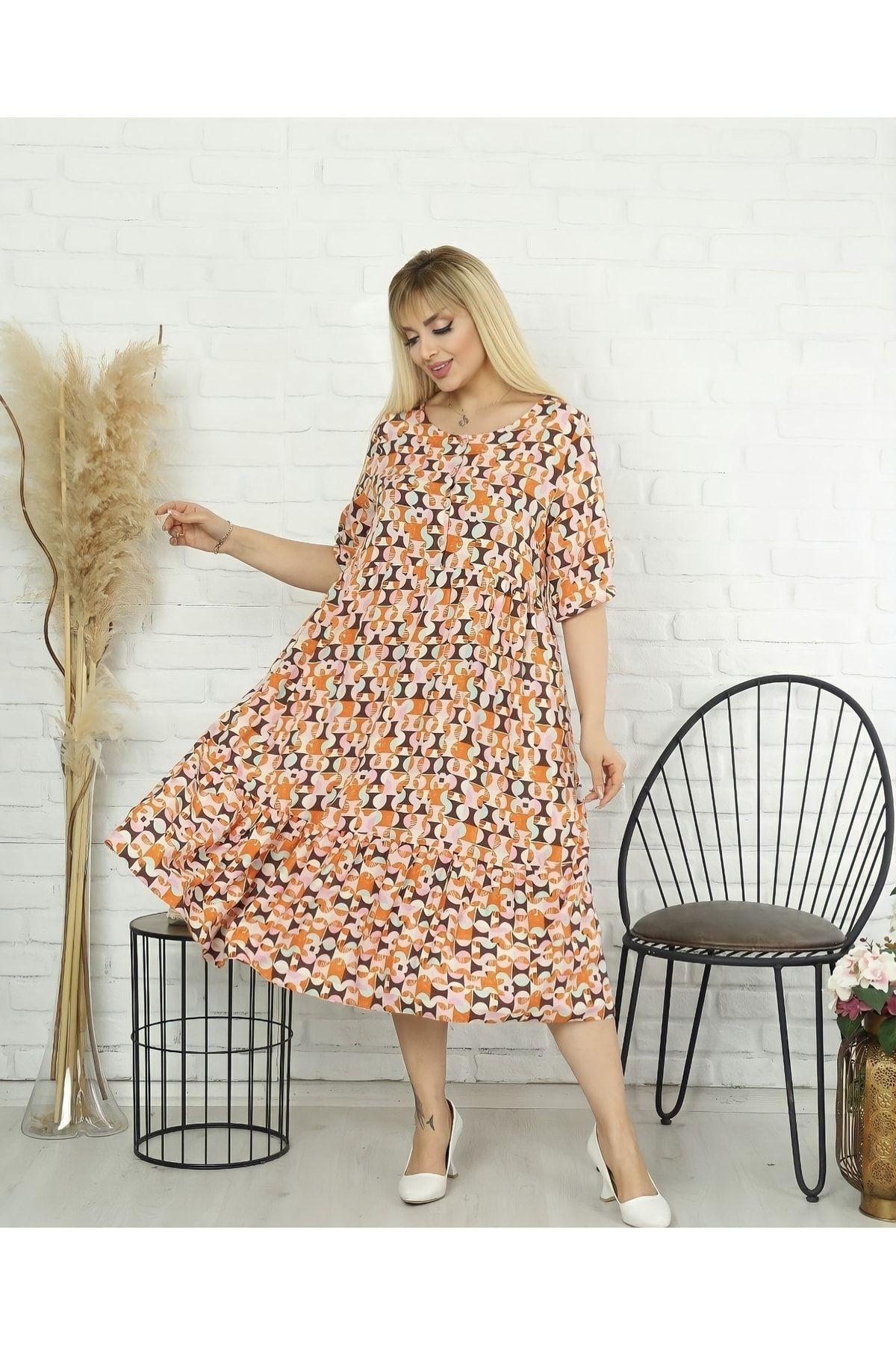 

Женское платье большого размера Платье больших размеров с рисунком