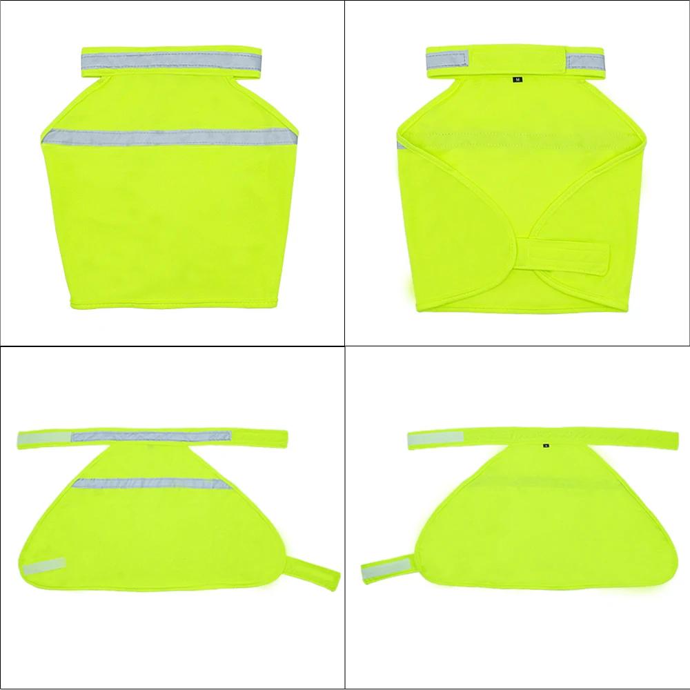 Reflektierende Hundeweste Nachtsicherheit Fluoreszierende Hundekleidung Sichtbarkeit Haustiermantel Wasserdicht für Kleine Große Haustiere Orange Grün
