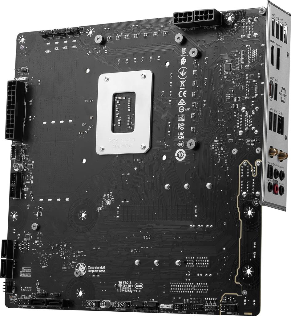 MSI B760M PROJECT ZERO Back Connect Design Intel Core-Prozessor der 13. und 12. Generation, kompatibles LGA1700 DDR5-Motherboard MB6489 14., Micro-ATX