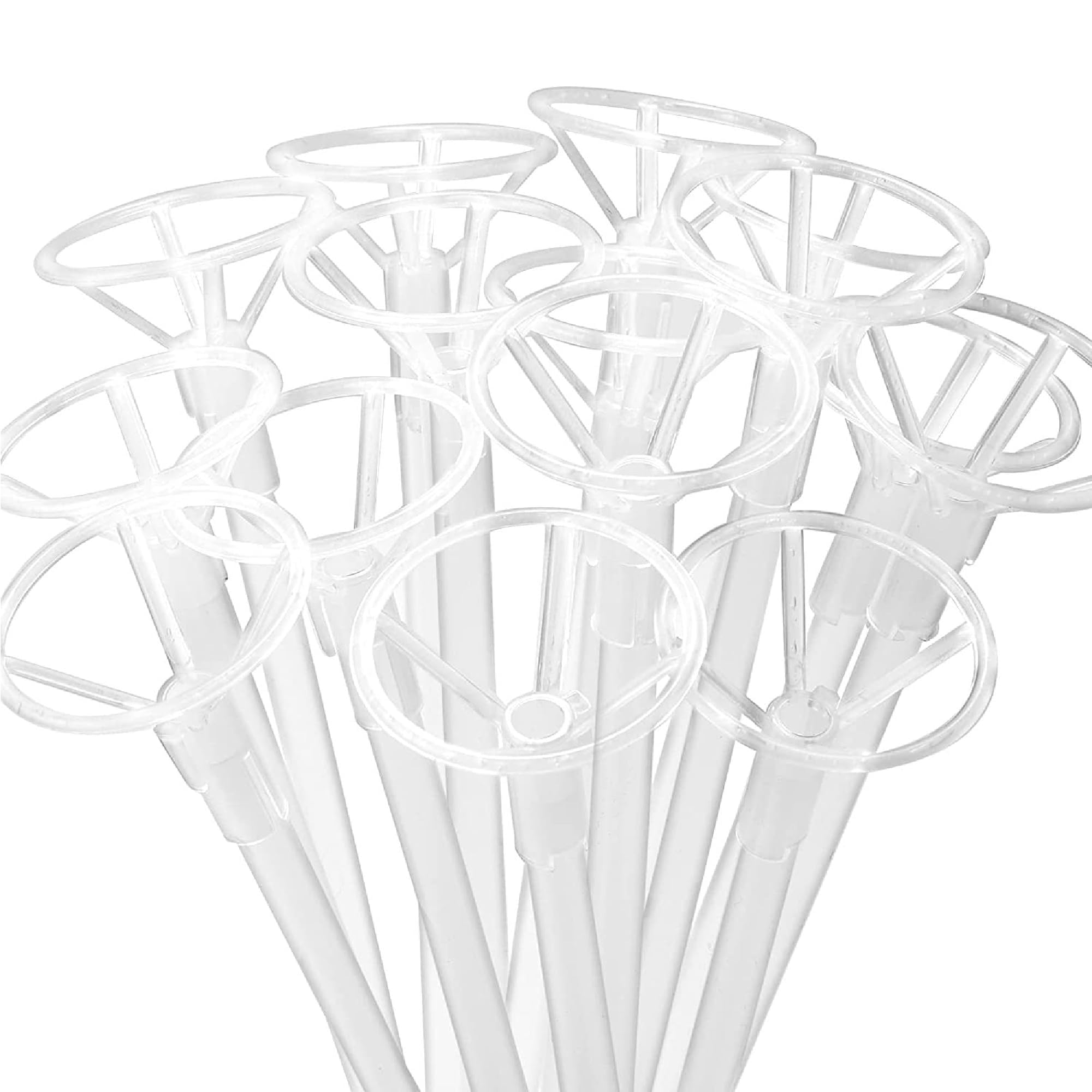 HAPPY SUGAR Balloon Stick Set 100 Pieces Clear Balloon Holders Transparent Wedding Birthday Anniversary Party Supplies