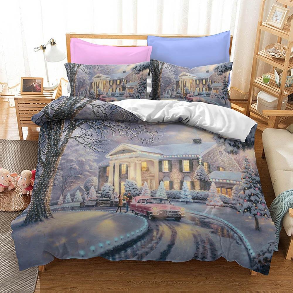 

Комплект постельного белья, Серия масляной живописи Размер Трехпредметный пододеяльник AU Single 140x210cm